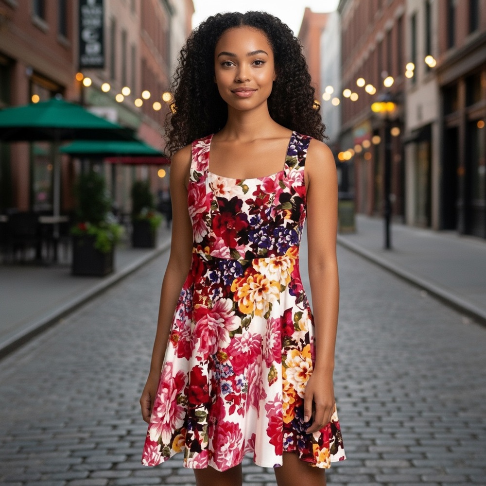 ❤️ New York & Company Floral Fit and Flare Dress